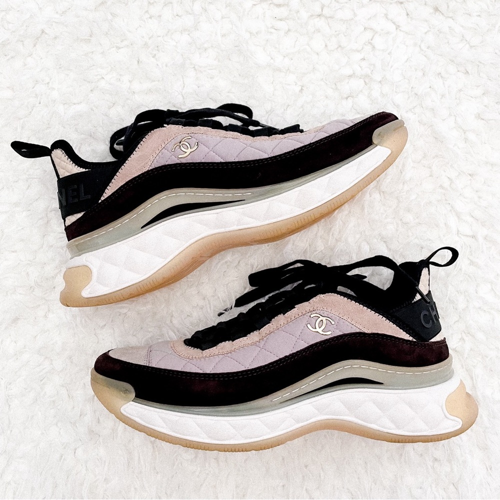 authentic chanel logo sneakers